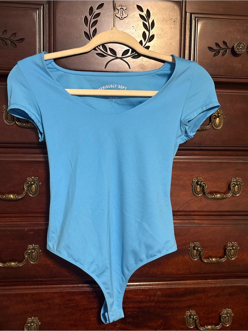 **No longer available **Aeropostale Teal Blue Short Sleeve Bodysuit